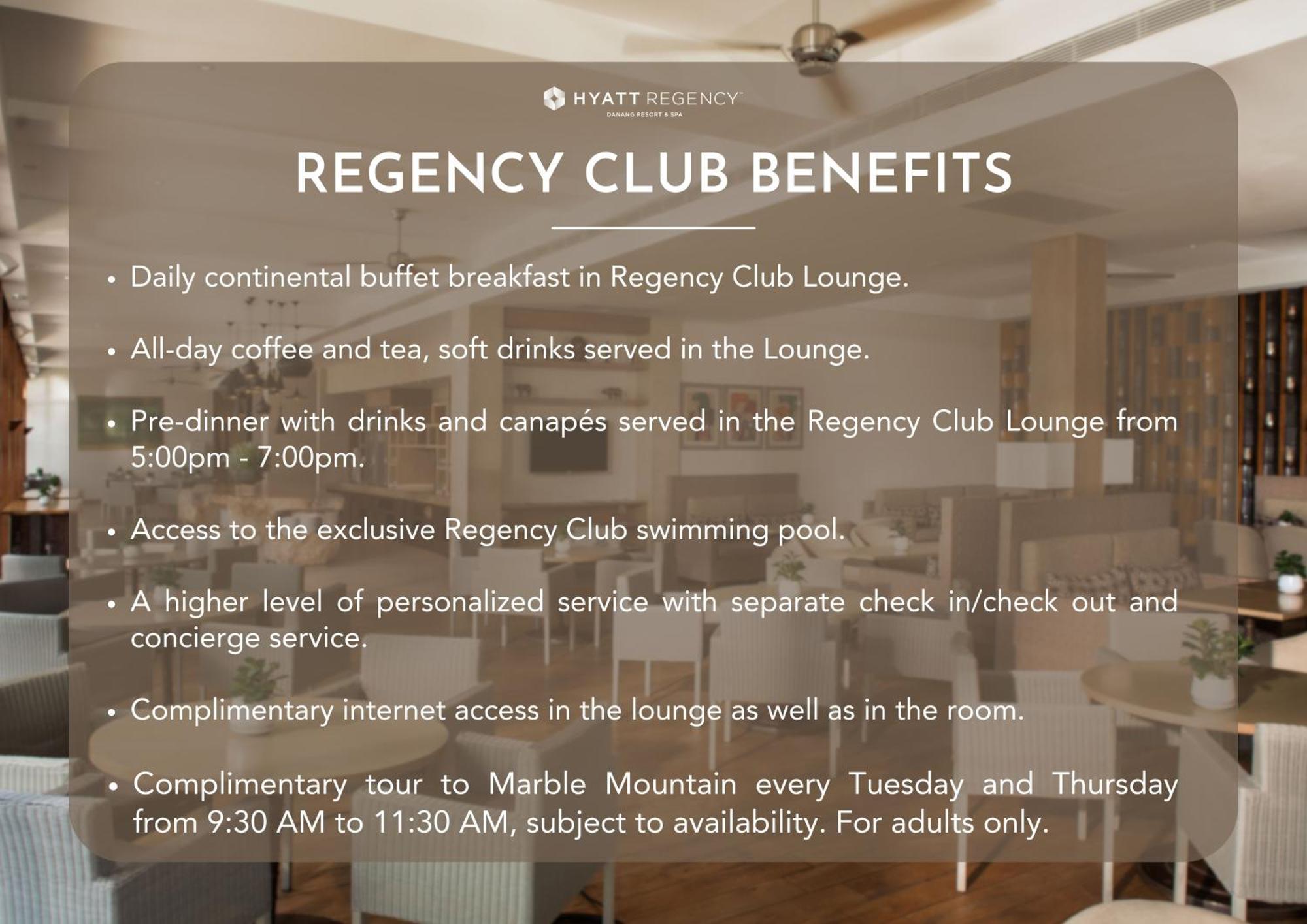 Hyatt Regency Danang Resort And Spa מראה חיצוני תמונה Club benefits